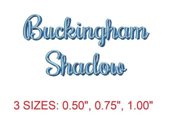 Buckingham Shadow Embroidery Font