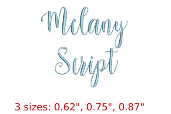 Melany Script Embroidery Font