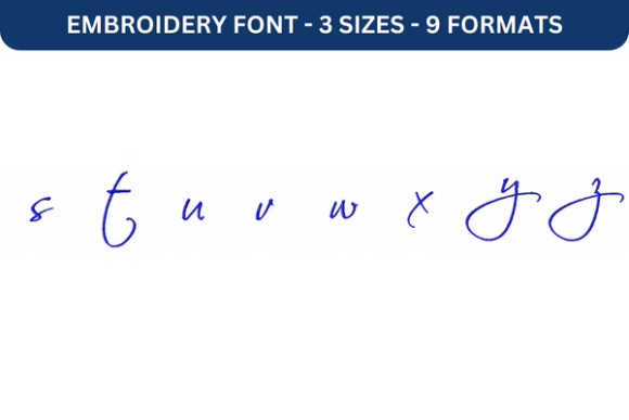 Scriptina Font Lower S to Z