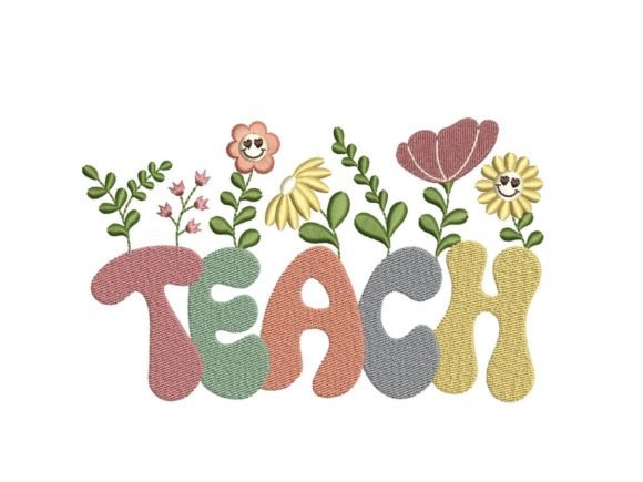 Teach: A Thoughtful Back-to-School Embroidery Design